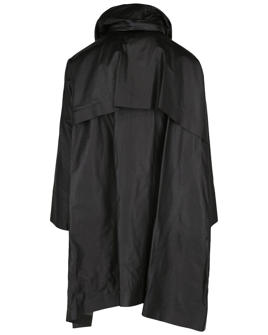 Bottega Veneta | Mens | Oversized Leather Trench Coat | Black