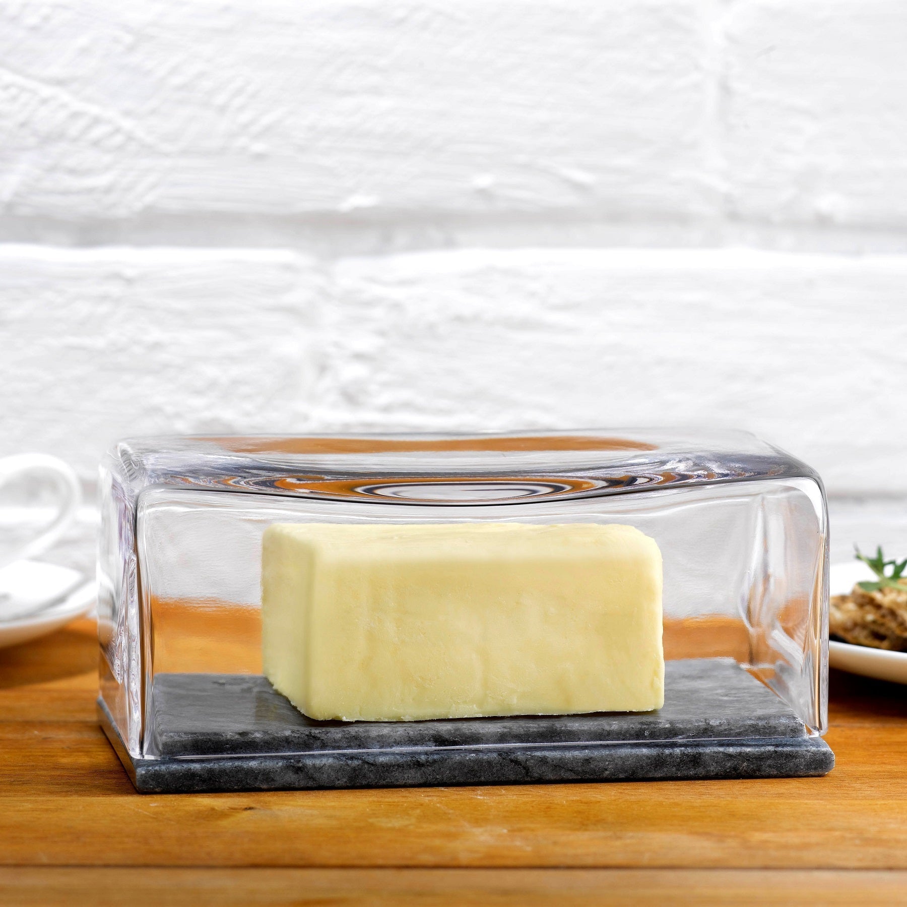 Cruet Butter Plate | Clear Crystal