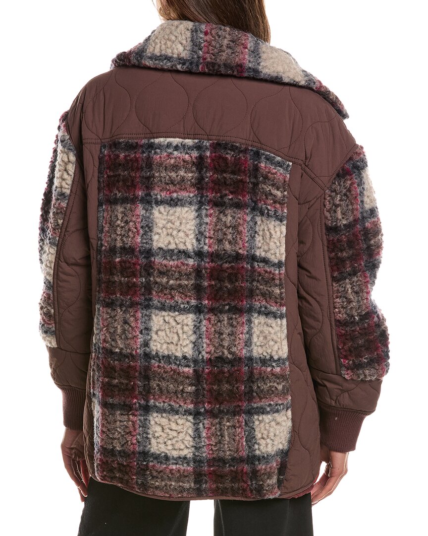 Free People | Womens | Sana Quilted Wool-Blend Bomber Jacket | Red