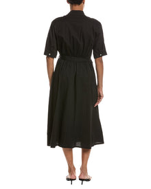 Persaman New York | Womens | Midi Shirtdress | Black