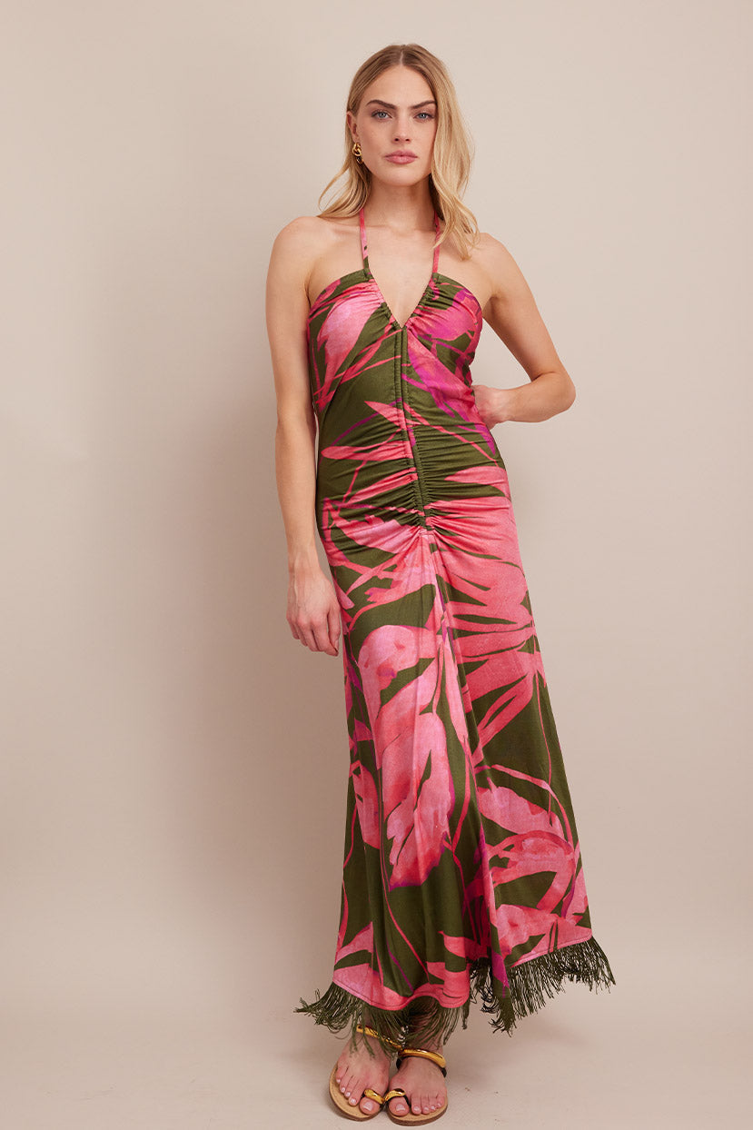 Shelter Island Dress | Palm Oasis Orchid