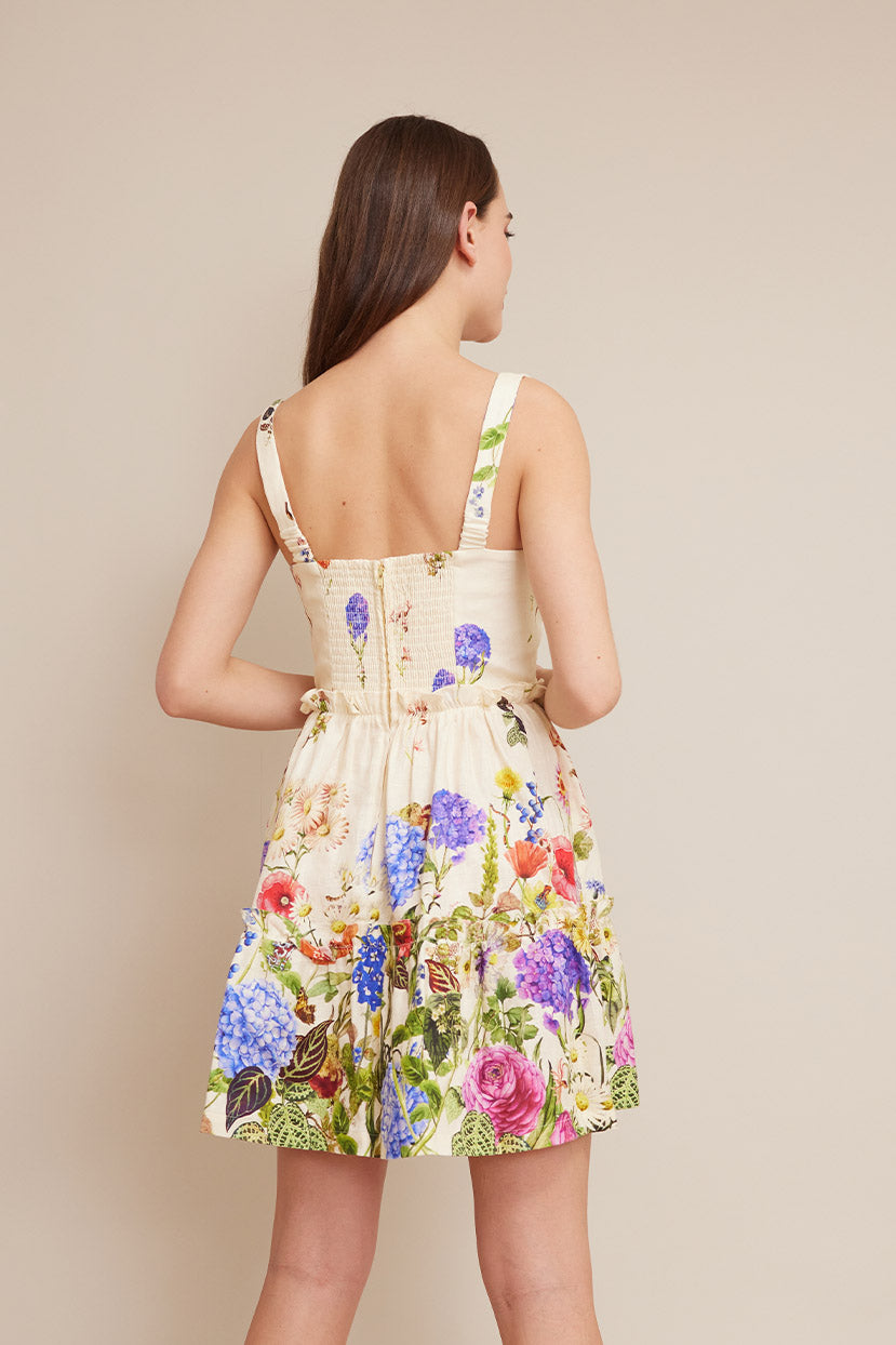 Audrey Dress | Bloom Border Egret