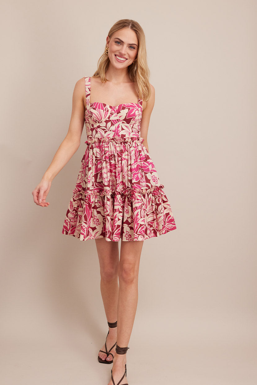 Audrey Dress | Tropical Harvest Pink