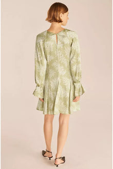 Godet Dress | Arden Fern Linen Combo