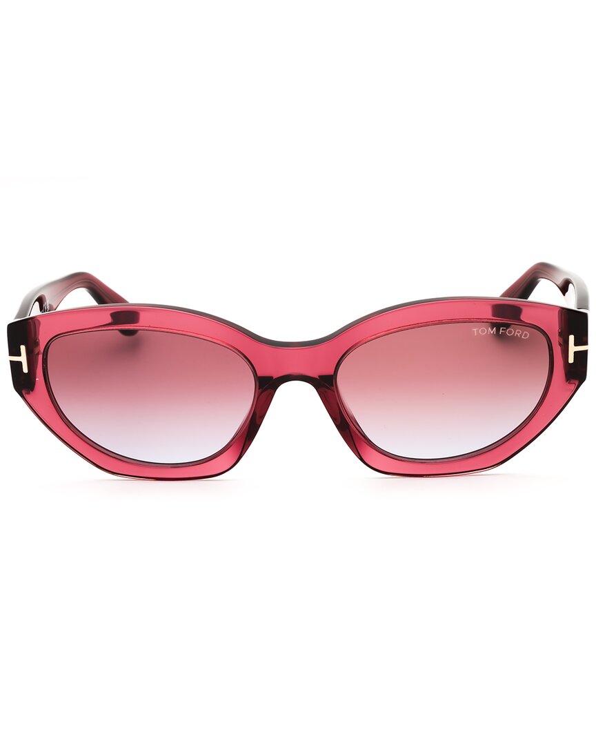 Tom Ford | Womens | 5566Y 55mm Sunglasses | Transparent Pink | Pink Gradient Lens