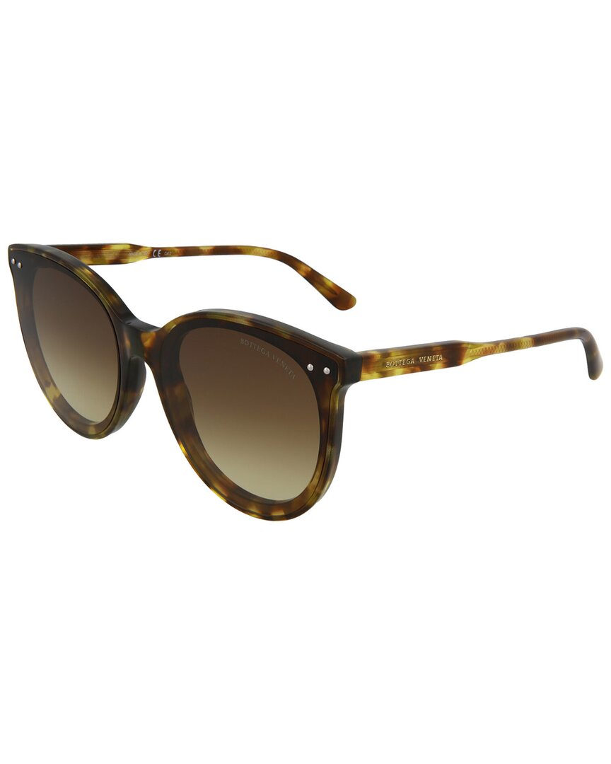 Bottega Veneta | Womens | 61mm Sunglasses | Shiny Green Havana | Brown Lens