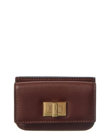 FENDI | Womens | Way Leather Card Holder | Brown