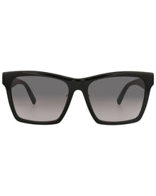 Saint Laurent | Unisex | 58mm Sunglasses | Shiny Black | Grey Gradient Lens