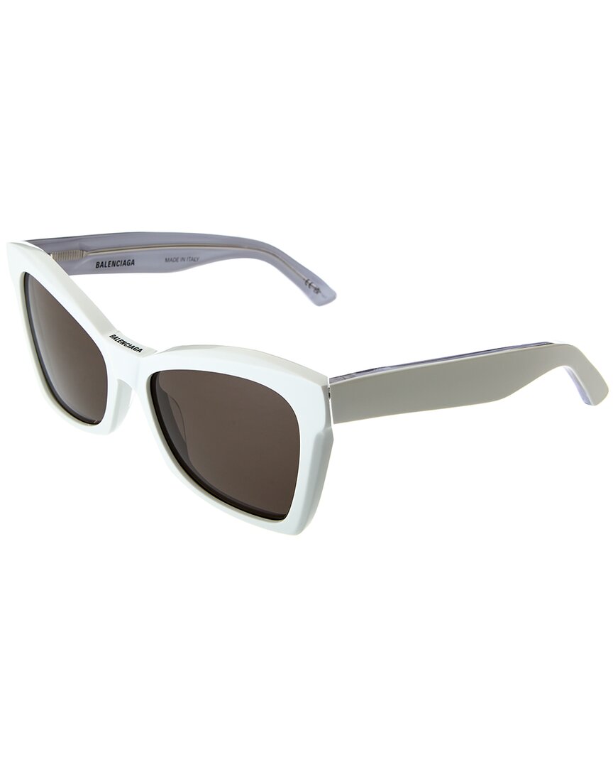Balenciaga | Womens | BB0231S 57mm Sunglasses | White | Grey Lens