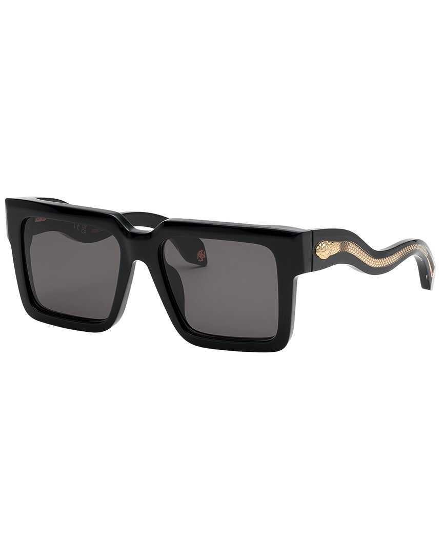 Roberto Cavalli | Womens | 55mm Sunglasses | Shiny Black | Smoke Lens
