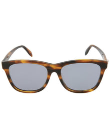 Alexander McQueen | Unisex | AM0158SA 56mm Sunglasses | Yellow/Blue | Blue Lens