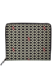 Roger Vivier | Womens | Coated Canvas & Leather iPad Case | Black