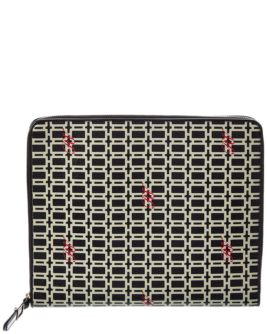 Roger Vivier | Womens | Coated Canvas & Leather iPad Case | Black