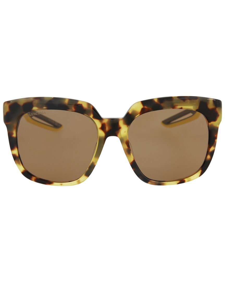 Balenciaga | Unisex | 55mm Sunglasses | Havana Grey/Brown | Brown Lens
