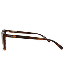Saint Laurent | Womens | SL502 56mm Sunglasses | Havana Green | Green Lens
