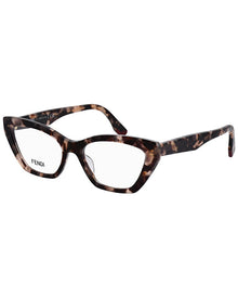 FENDI | Unisex | Fendi Way 54mm Optical Frames | Havana/Clear | Clear Lens