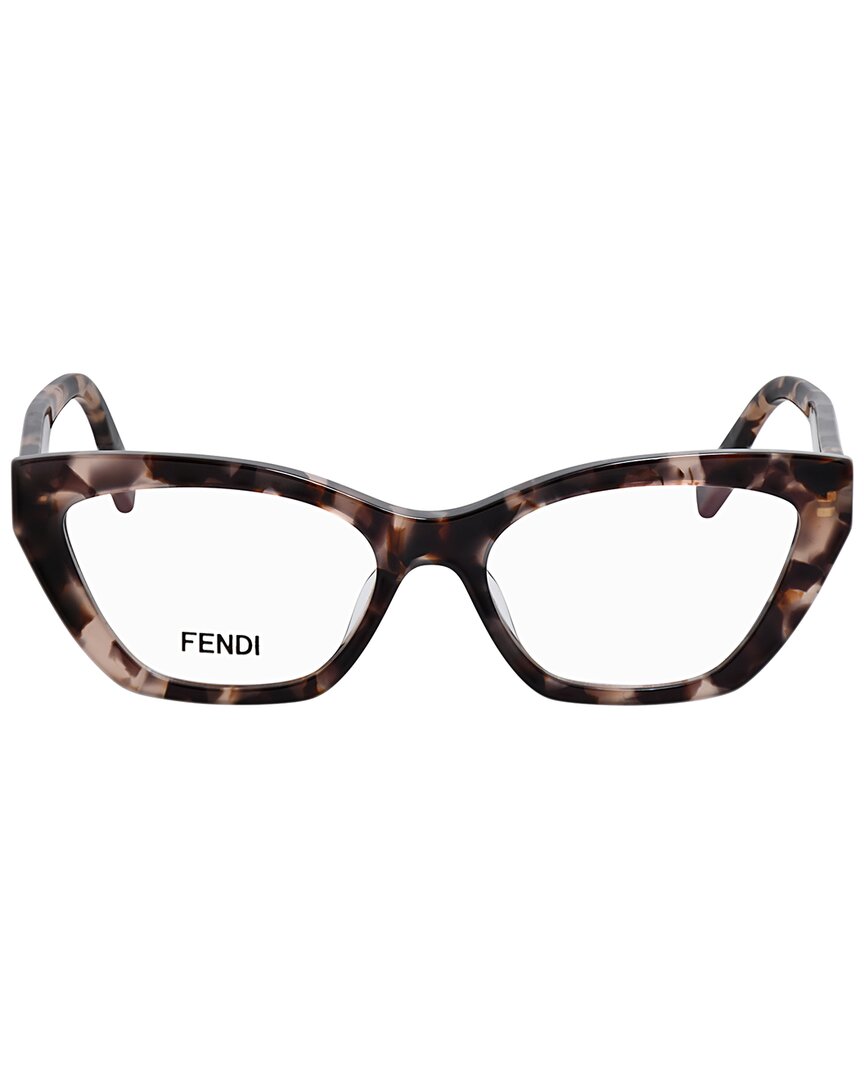 FENDI | Unisex | Fendi Way 54mm Optical Frames | Havana/Clear | Clear Lens