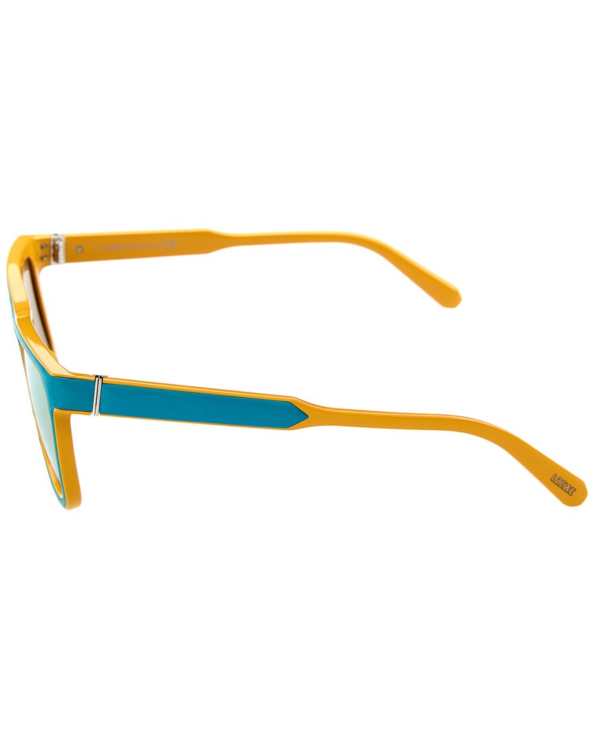 Loewe | Womens | LW40004I 56mm Sunglasses | Turquoise/Yellow | Gold Lens