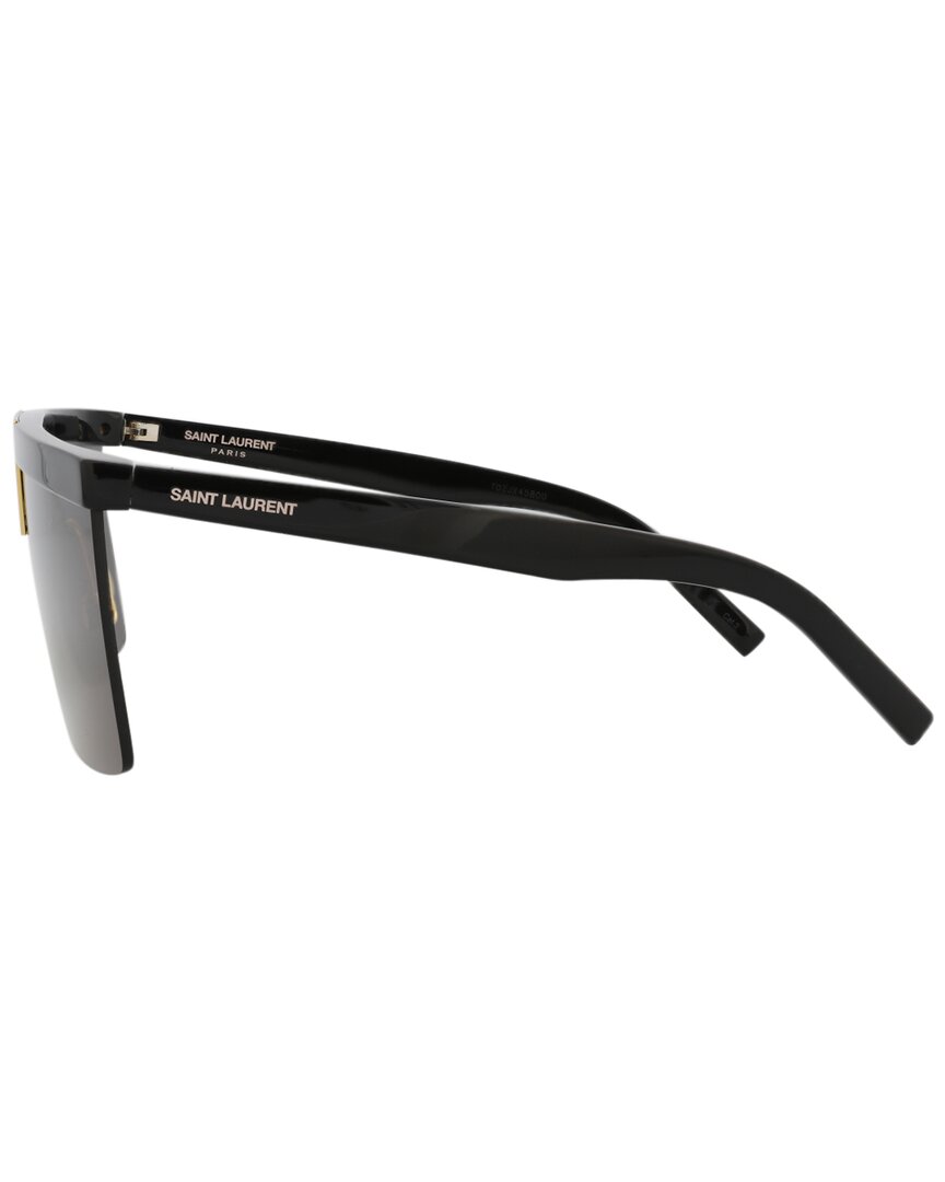 Saint Laurent | Womens | 99mm Sunglasses | Shiny Black | Black Lens