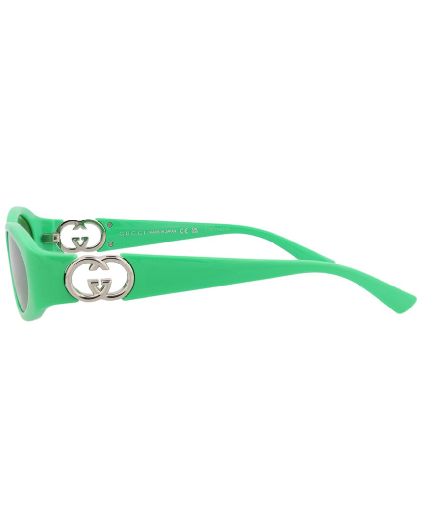 Gucci | Womens | GG1660S 54mm Sunglasses | Shiny Vivid Green | Green Lens