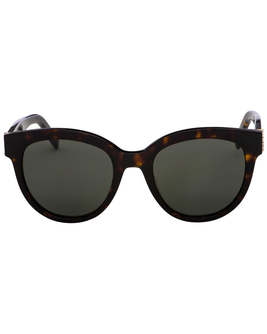 Saint Laurent | Unisex | SLM29 52mm Sunglasses | Havana | Grey Lens