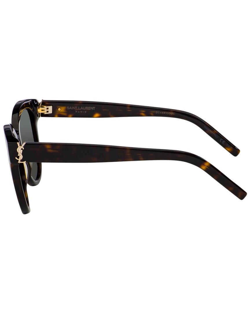 Saint Laurent | Unisex | SLM29 52mm Sunglasses | Havana | Grey Lens