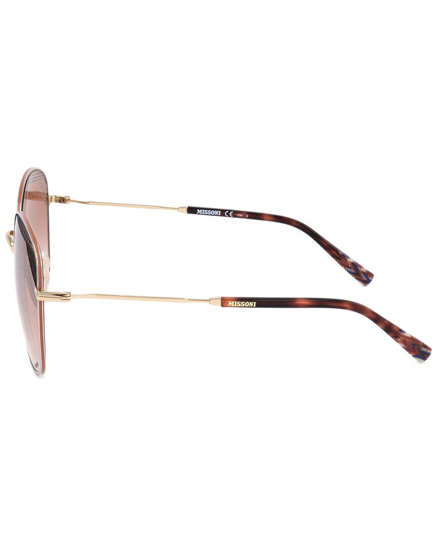 Missoni | Womens | Fashion 59mm Sunglasses | Silver | Brown Lens