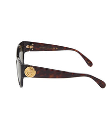 Gucci | Womens | GG1408S 52mm Sunglasses | Tortoiseshell | Brown Lens