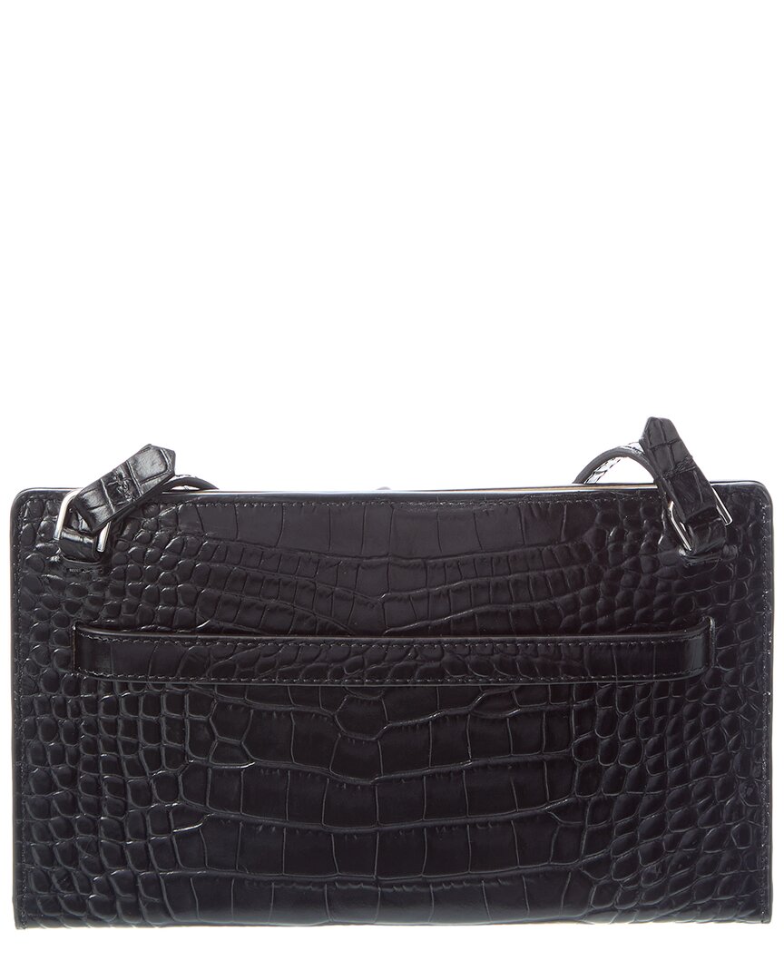 TOTEME | Womens | Croc-Embossed Leather Crossbody - I | Black