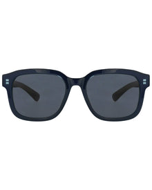 Gucci | Mens | 55mm Sunglasses | Shiny Bilayer Transparent Azure/Blue | Grey/Blue Tinted Lens