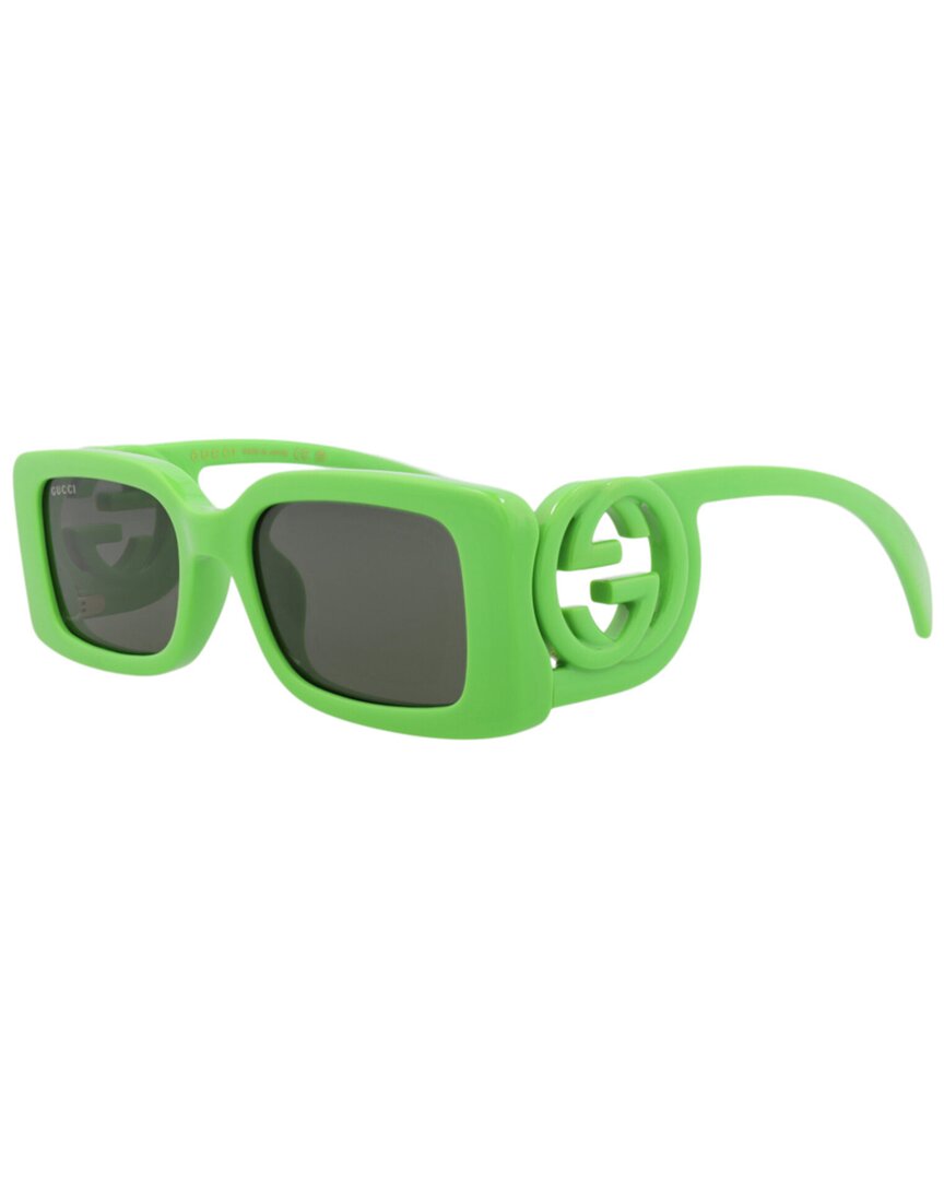 Gucci | Womens | GG1325S 54mm Sunglasses | Shiny Acid Green | Grey Tinted Lens