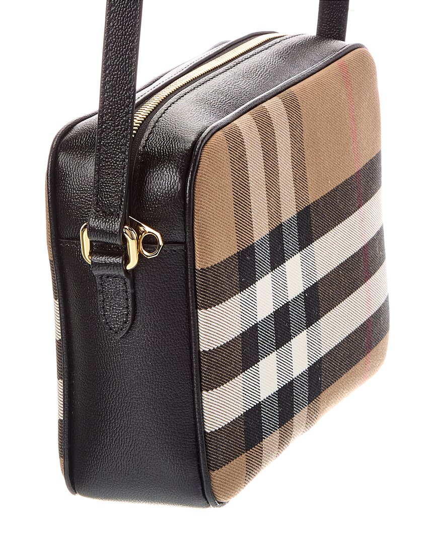 Burberry | Womens | Canvas & Leather Camera Bag | Black
