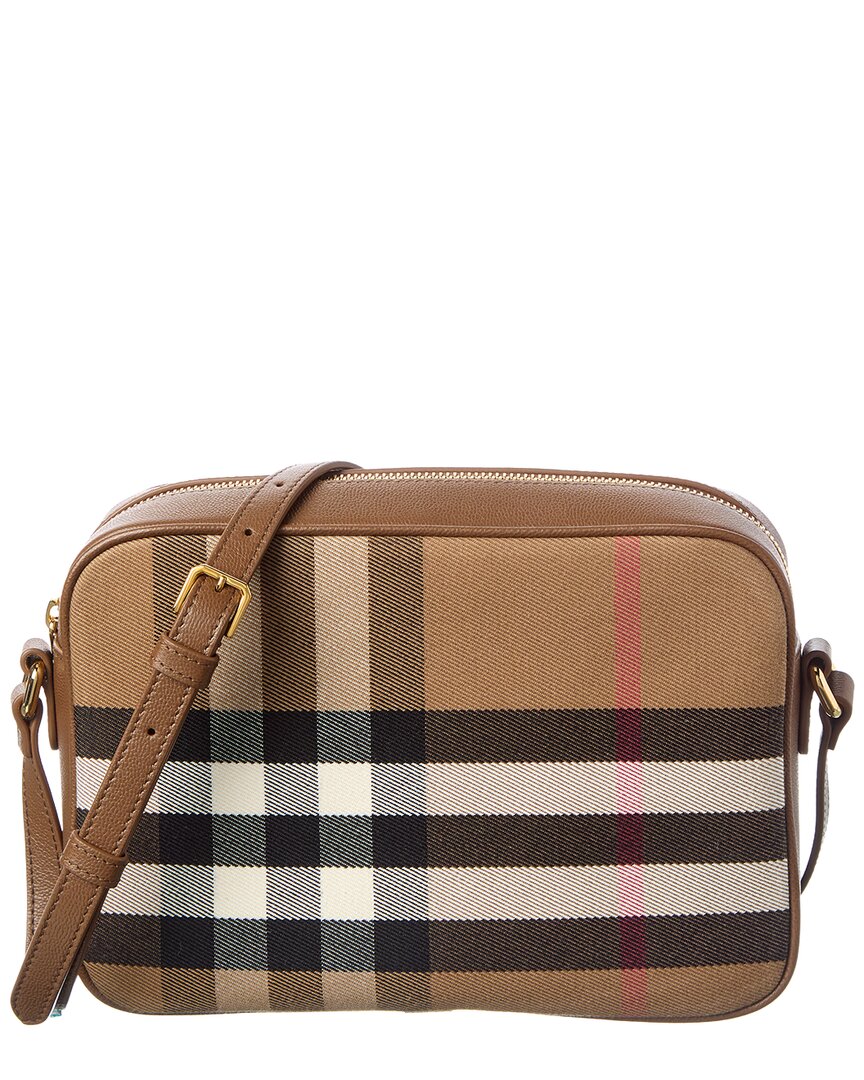 Burberry | Womens | Canvas & Leather Camera Bag | Brown