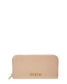 Tom Ford | Womens | Palmellato Leather Zip Around Wallet | Beige