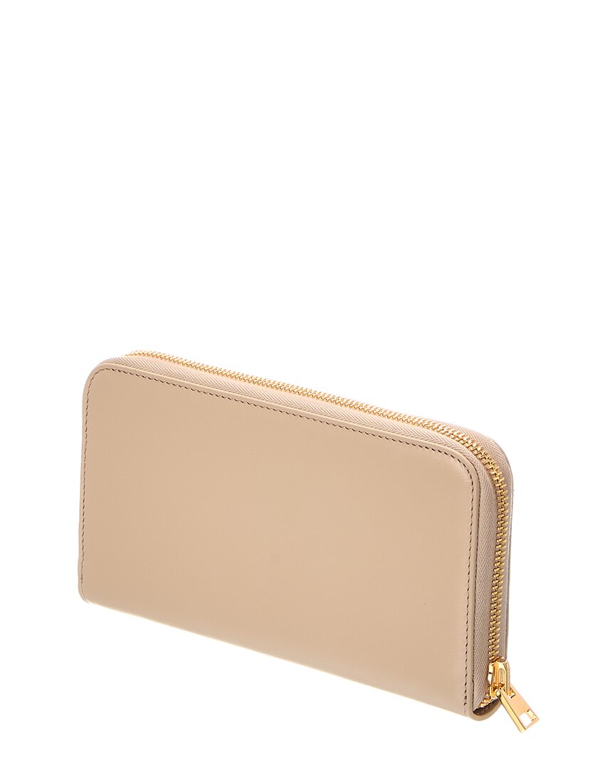 Tom Ford | Womens | Palmellato Leather Zip Around Wallet | Beige