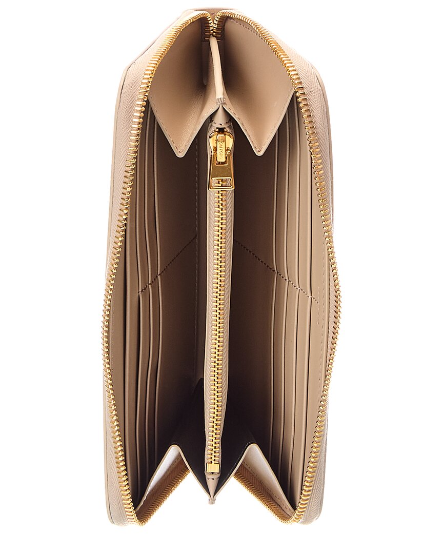 Tom Ford | Womens | Palmellato Leather Zip Around Wallet | Beige