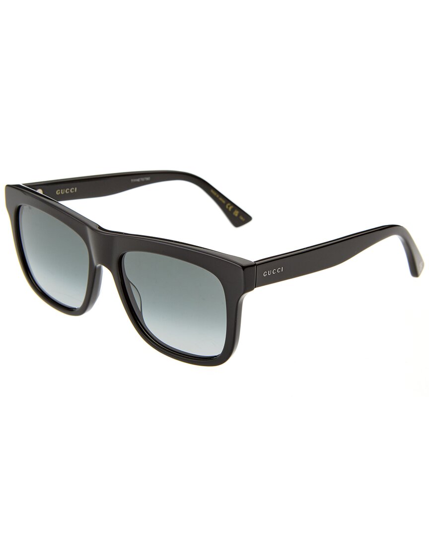 Gucci | Unisex | GG0158SN 54mm Sunglasses | Black/Grey | Grey Lens
