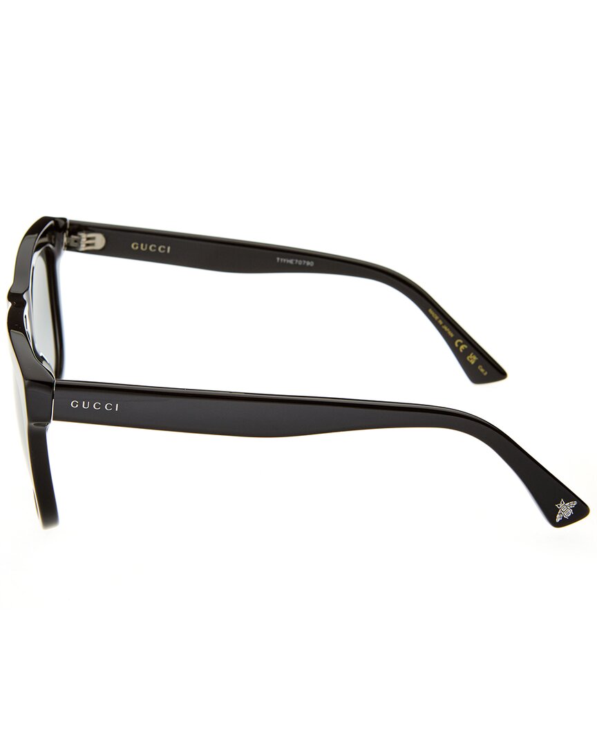 Gucci | Unisex | GG0158SN 54mm Sunglasses | Black/Grey | Grey Lens