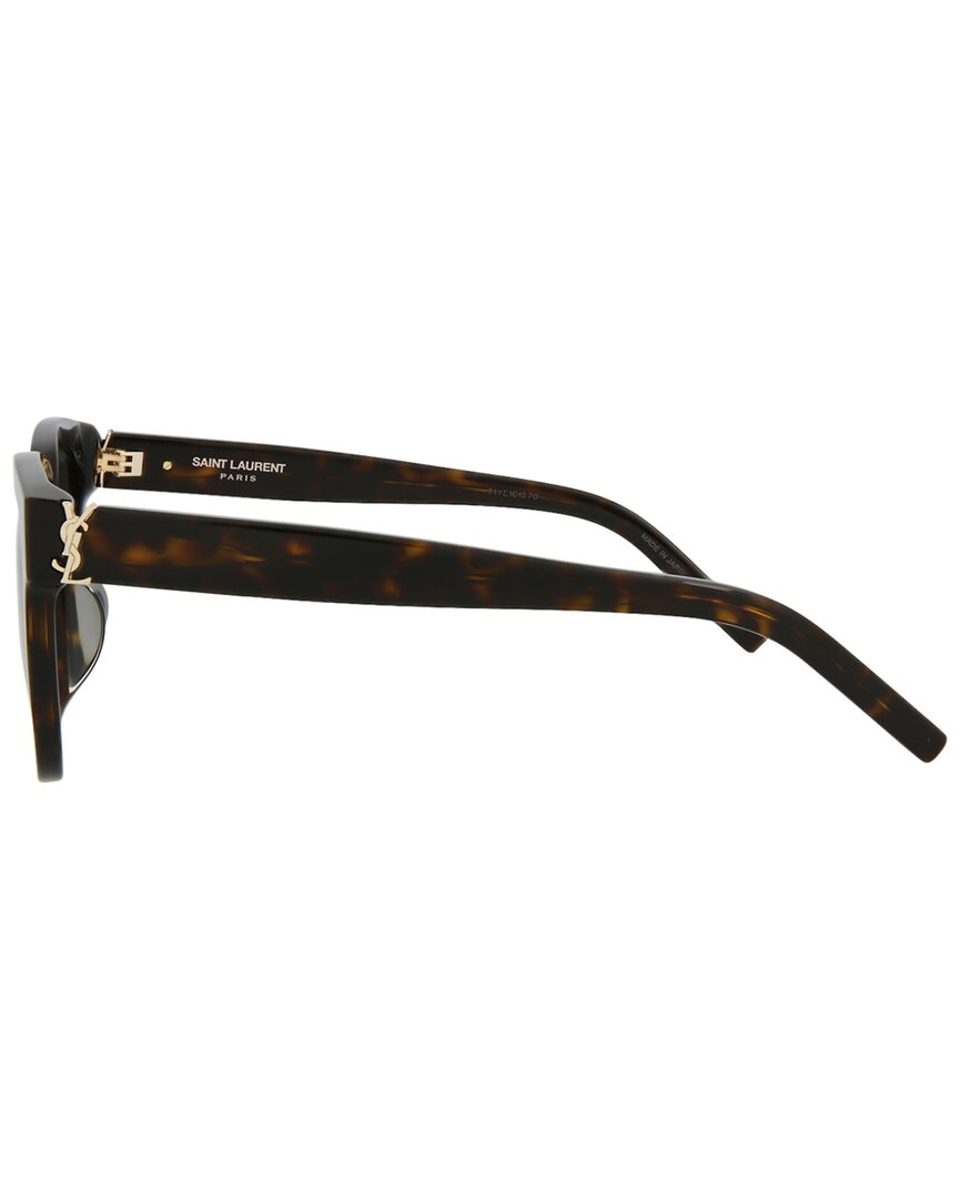 Saint Laurent | Womens | SLM40FN 55mm Sunglasses | Havana Grey | Grey Lens