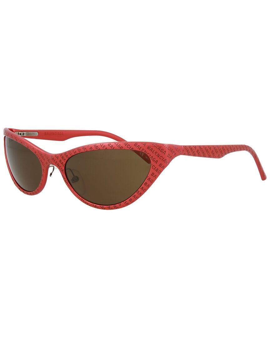 Balenciaga | Womens | BB0068S 58mm Sunglasses | Red/Brown | Brown Lens