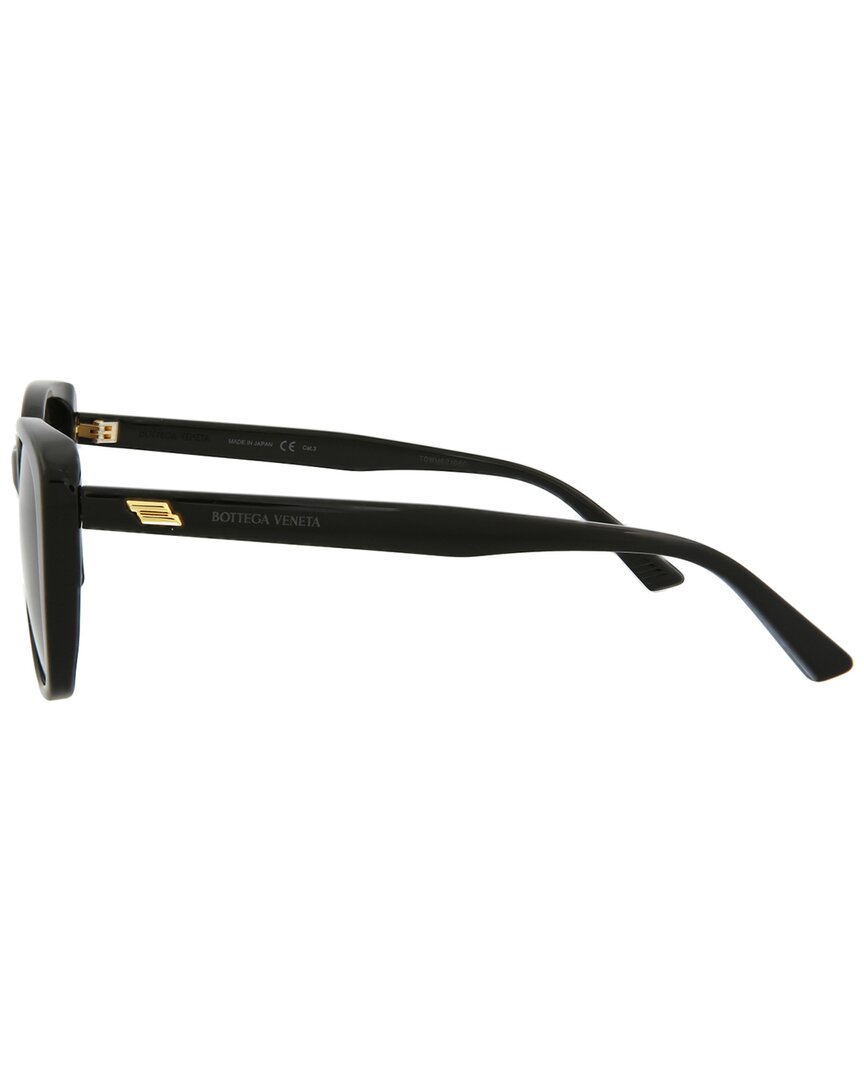 Bottega Veneta | Womens | 55mm Sunglasses | Black/Grey | Grey Lens