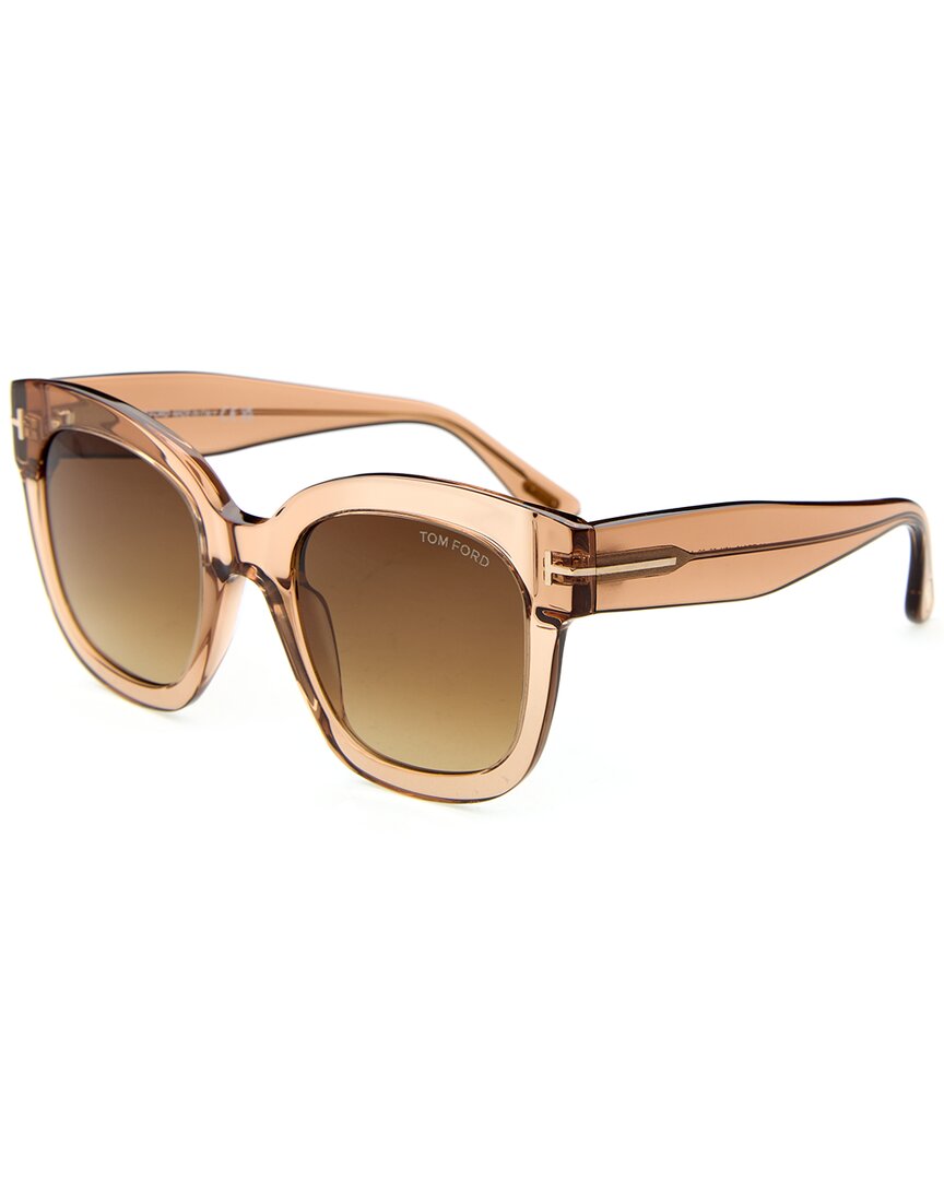 Tom Ford | Womens | FT0613 52mm Sunglasses | Brown Translucent | Brown Polarized Lens