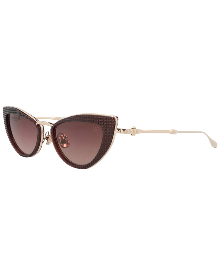 Valentino | Womens | VLS-102C50 50mm Sunglasses | Bordeaux | Rose Lens