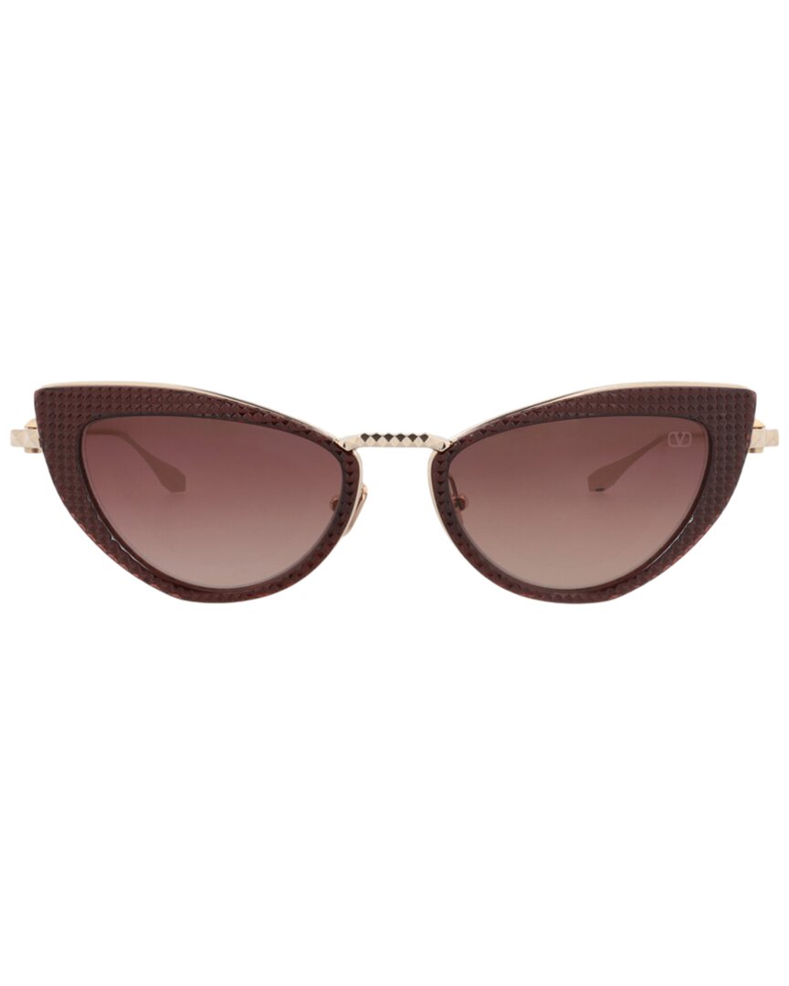 Valentino | Womens | VLS-102C50 50mm Sunglasses | Bordeaux | Rose Lens