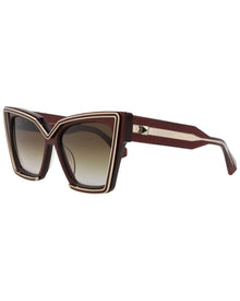 Valentino | Womens | VLS-126B54 54mm Sunglasses | Bordeaux | Brown Lens
