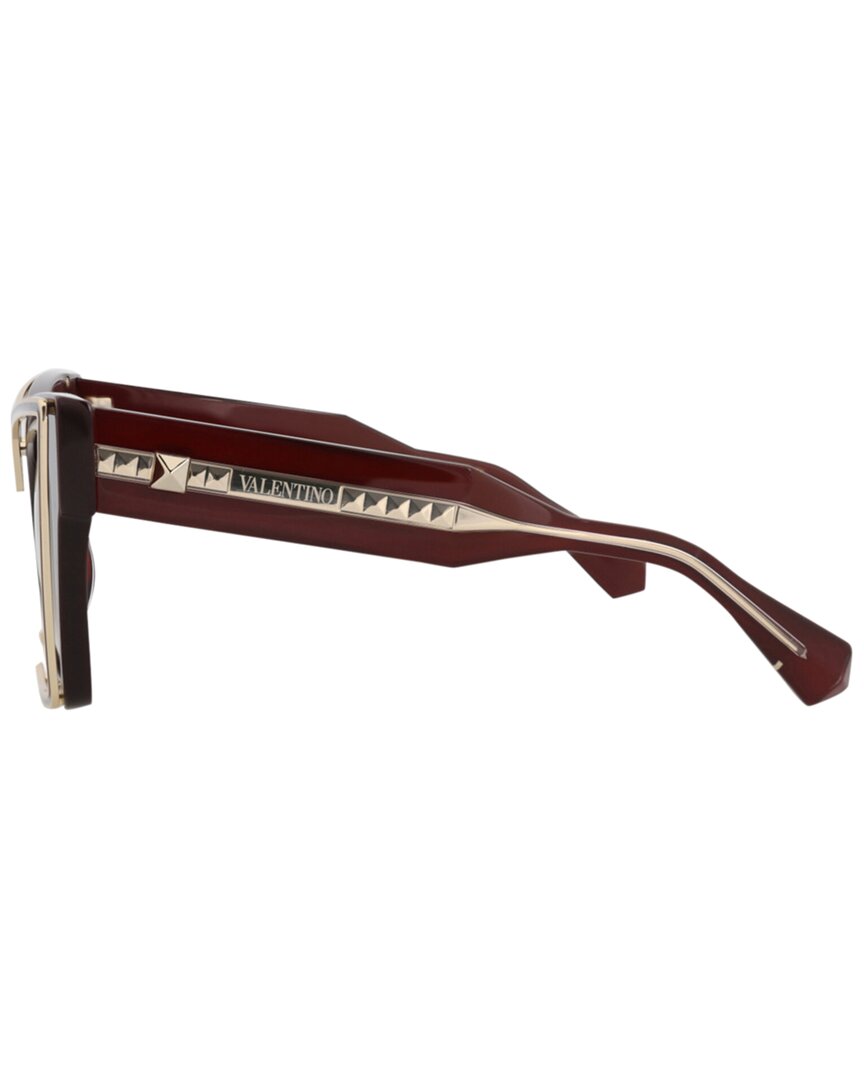 Valentino | Womens | VLS-126B54 54mm Sunglasses | Bordeaux | Brown Lens
