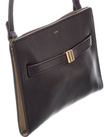 TOTEME | Womens | Logo Leather Shoulder Bag | Black