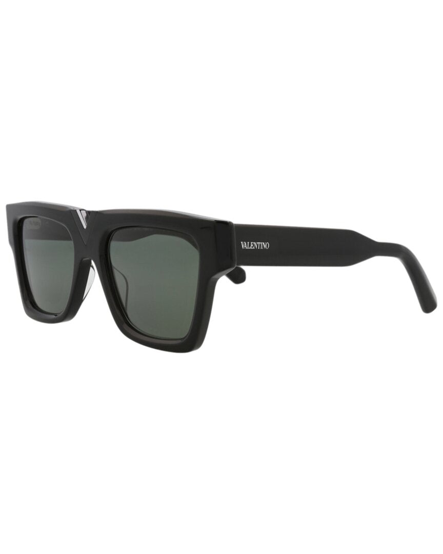 Valentino | Womens | VLS-162A51 51mm Sunglasses | Black | Smoke Green Tinted Lens