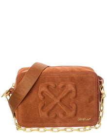 Off-White | Womens | Medium Suede Camera Bag | Brown