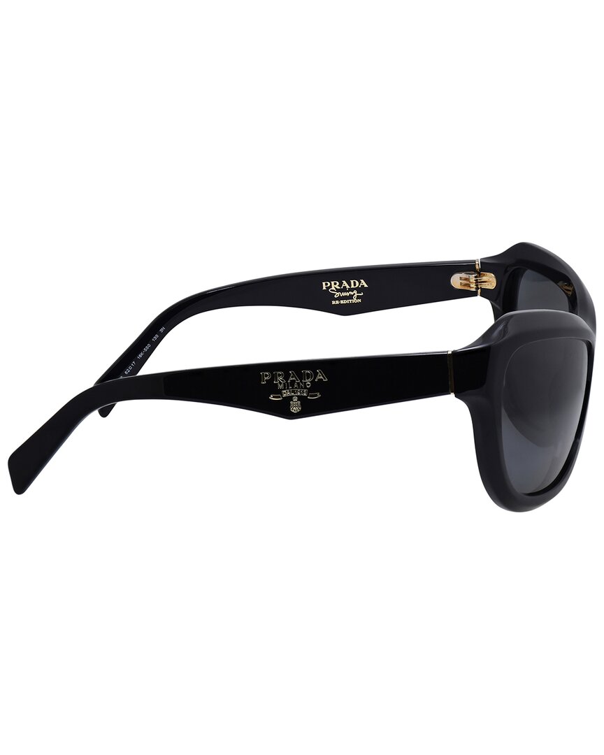 Prada | Womens | PRA27S 62mm Sunglasses | Black | Dark Grey Lens